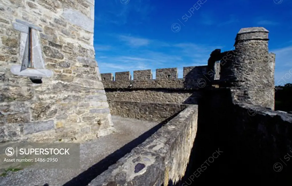 Walls at a castle, Ross Castle, Killarney National Park, County Kerry, Ireland