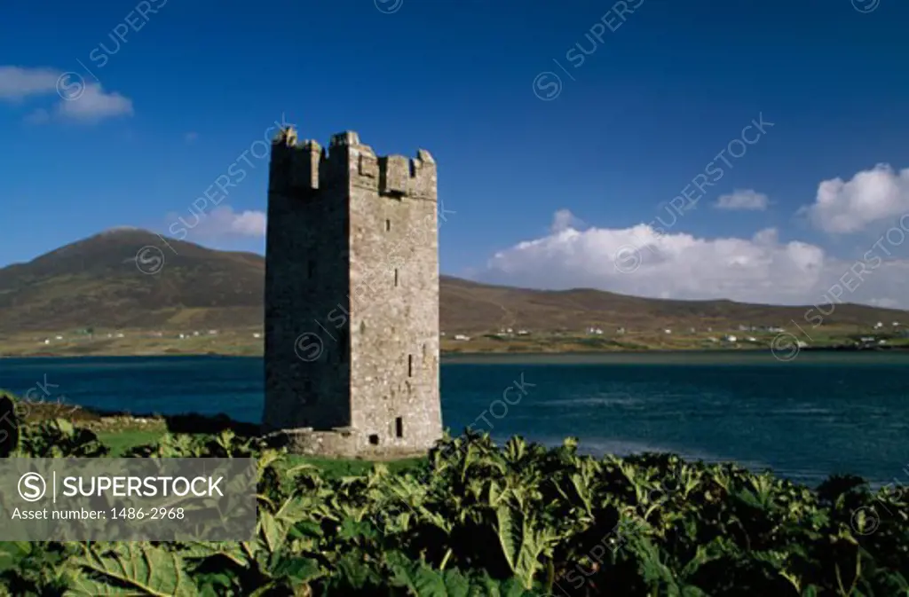 Low angle view of a castle, Kildownet Castle, Achill Island, Ireland