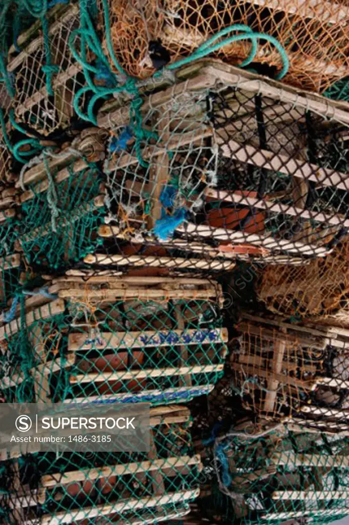 Stack of fishing cages, Ireland