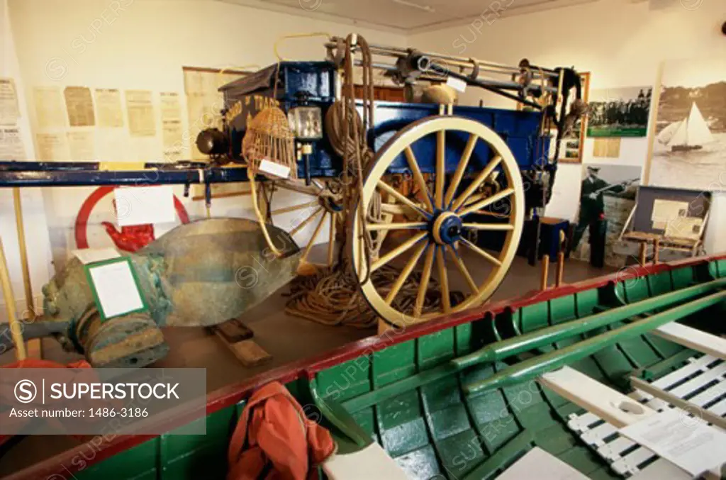 Artifacts at a museum, Maritime Museum, Greencastle, Ireland