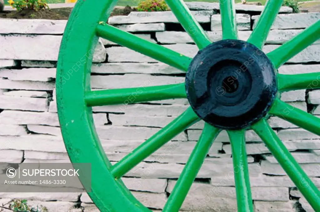 Close-up of a wagon wheel, Ireland