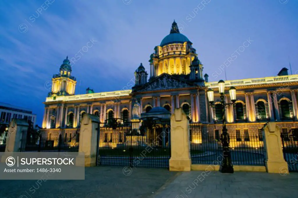 Facade of a government building, City Hall, Belfast, Northern Ireland