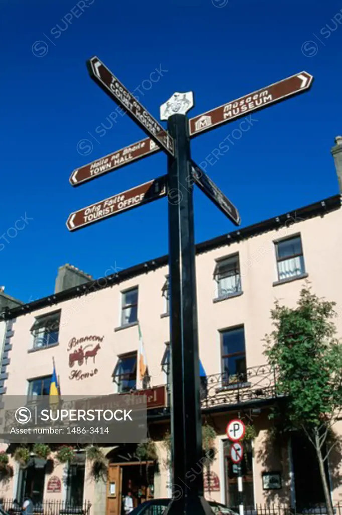 Low angle view of a direction signpost, Clonmel, Ireland