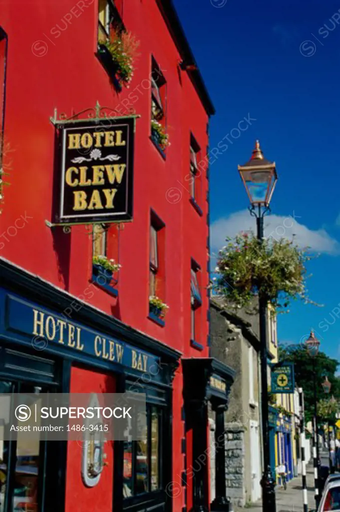 Facade of a hotel, Westport, Ireland
