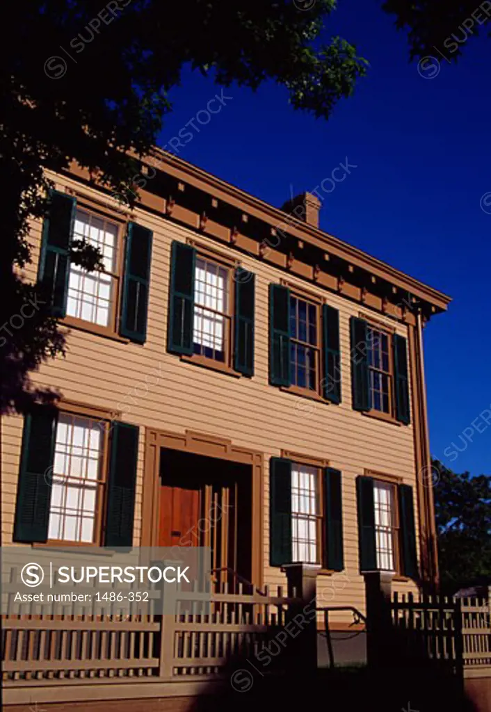 Facade of a house, Lincoln Home National Historic Site, Springfield, Illinois, USA