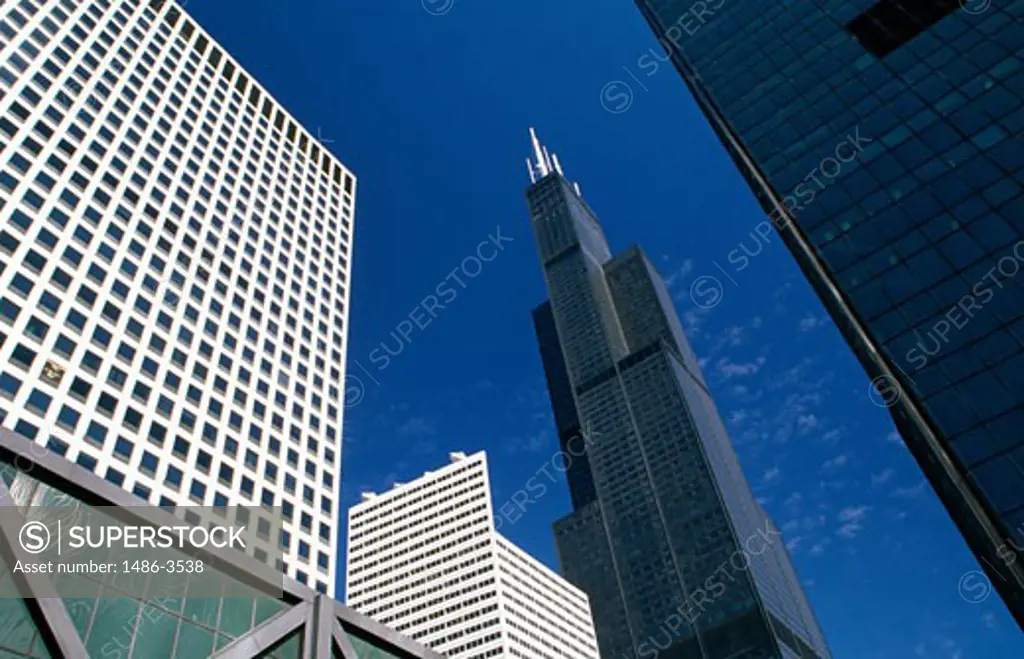 Skyscrapers in a city, Sears Tower, Chicago, Illinois, USA
