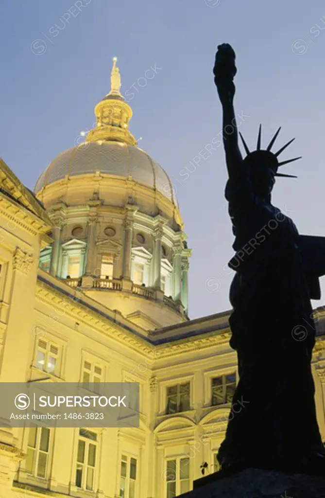 USA, Georgia, Atlanta, Statue of Liberty statue outside State Capitol building