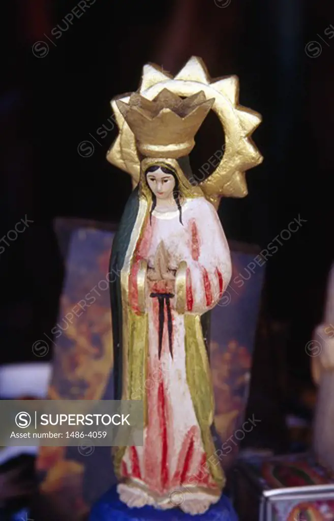 USA, New Mexico, Santa Fe, Virgin of Guadalupe Statue, sculpture representing Virgin Mary
