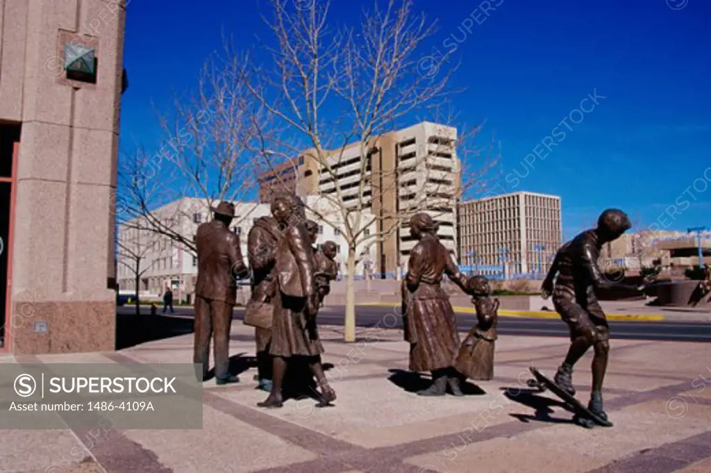 Sidewalk Society Sculptures Albuquerque New Mexico USA