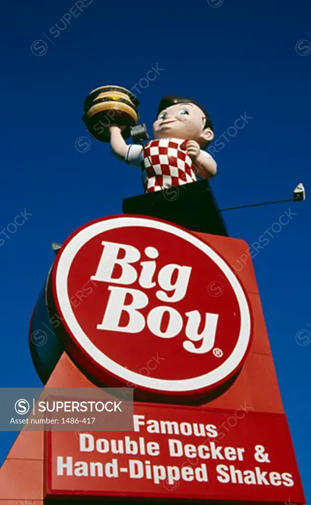 Signboard of a restaurant, Big Boy Restaurant, Detroit, Michigan, USA