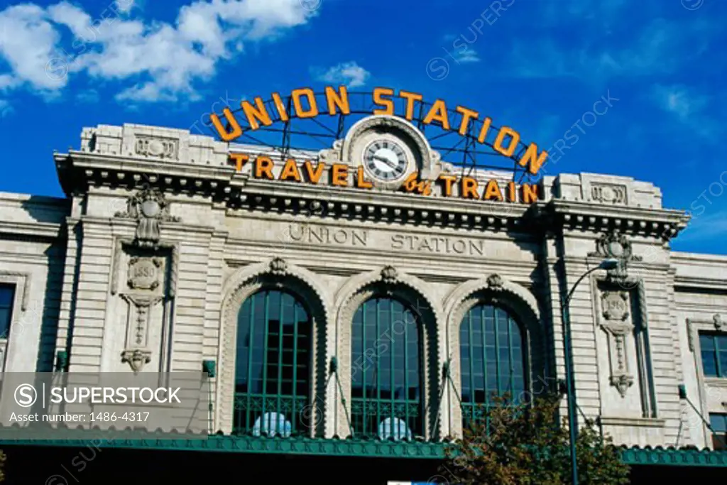 Low angle view of the Union Station, Denver, Colorado, USA