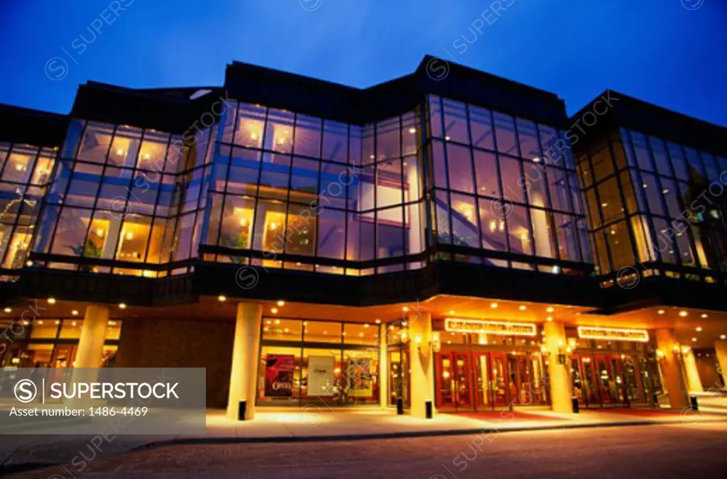 Low angle view of lights at the Ordway Music Theatre, St. Paul, Minnesota, USA