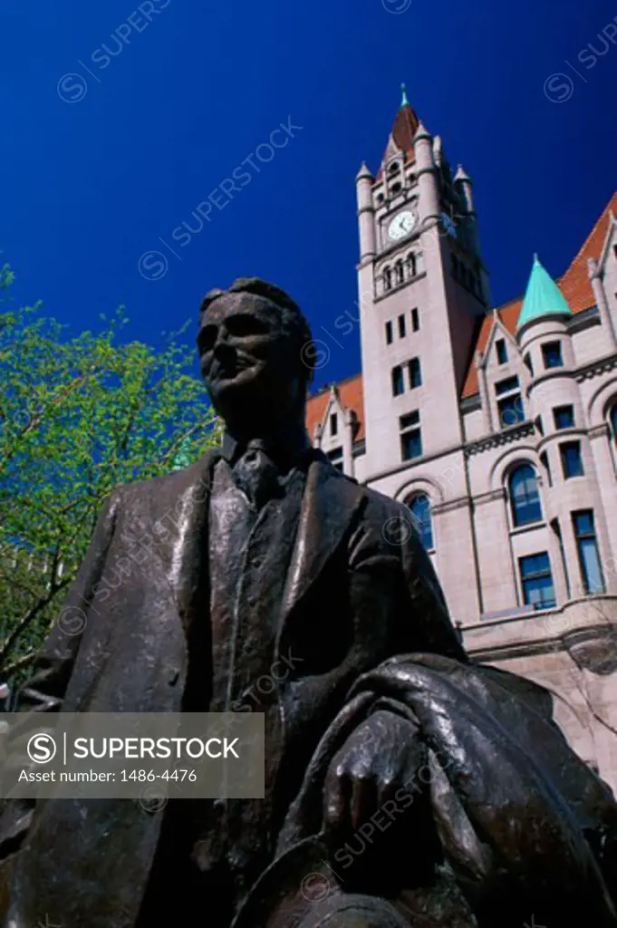 Close-up of the Scott Fitzgerald statue, St. Paul, Minnesota, USA
