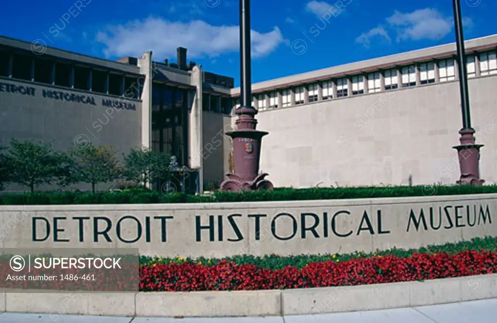 Facade of a museum, Detroit Historical Museum, Detroit, Michigan, USA