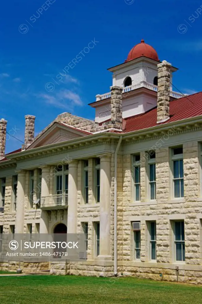 Facade of the Blanco County Courthouse, Johnson City, Texas, USA