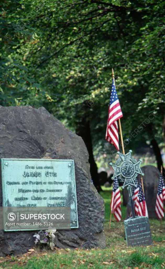 James Otis Grave Boston Massachusetts, USA