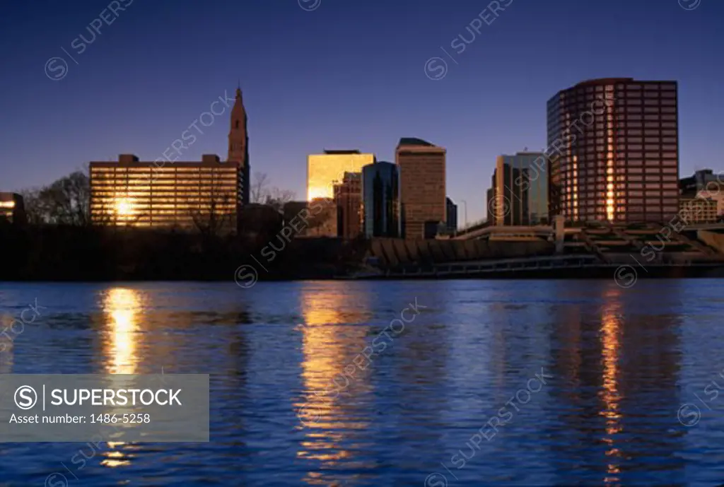 Buildings on the waterfront, Hartford, Connecticut, USA