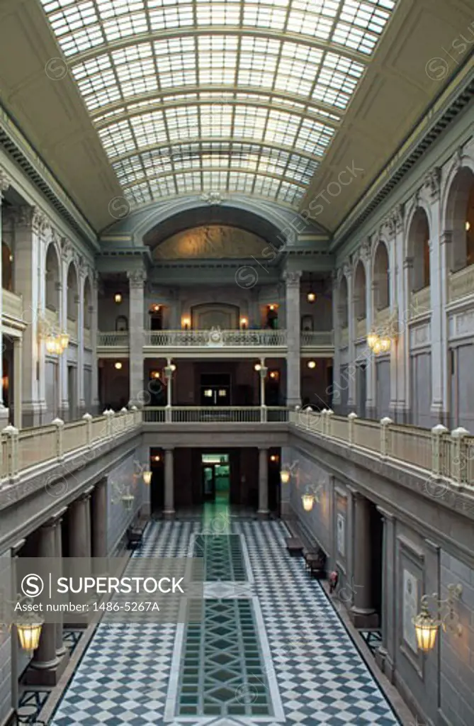 Interiors of a municipal building, Hartford, Connecticut, USA
