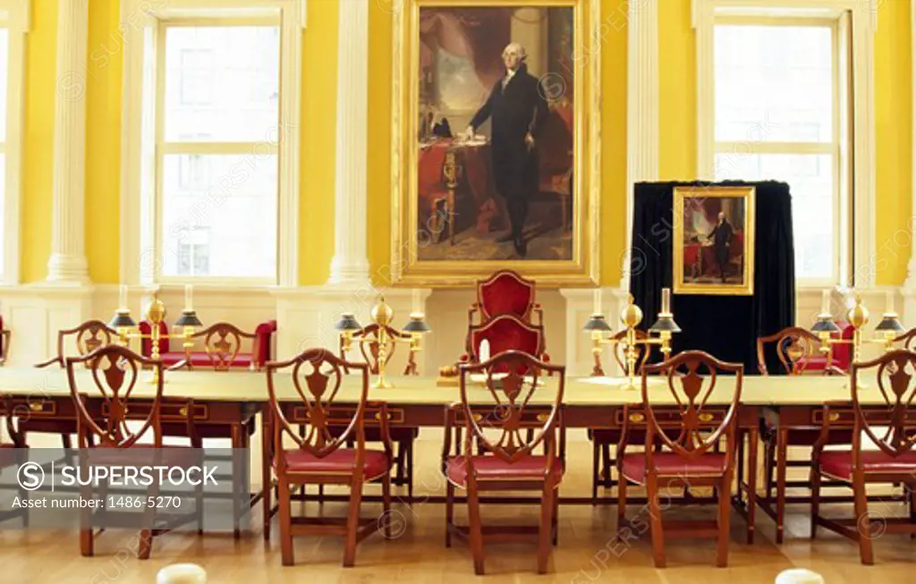 USA, Connecticut, Hartford, Old State House interior