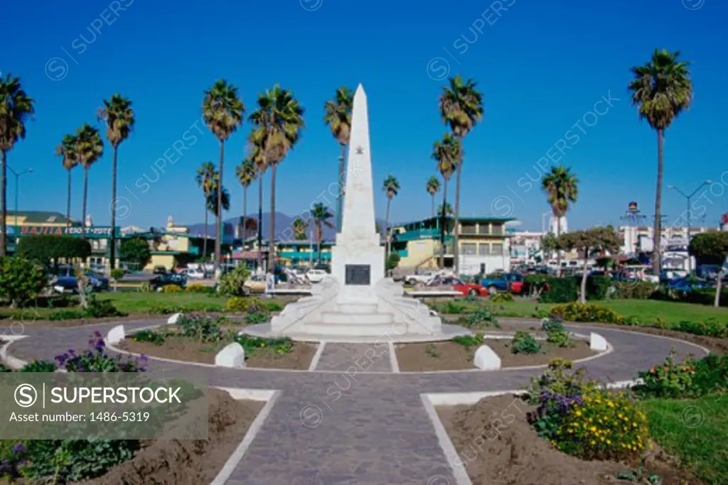 Monument in a garden, Naval Monument, Ensenada, Mexico
