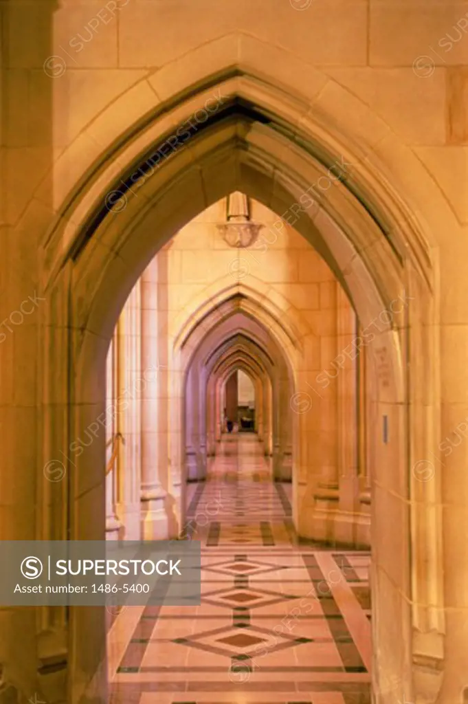 Arched doorways at the National Cathedral, Washington D.C., USA