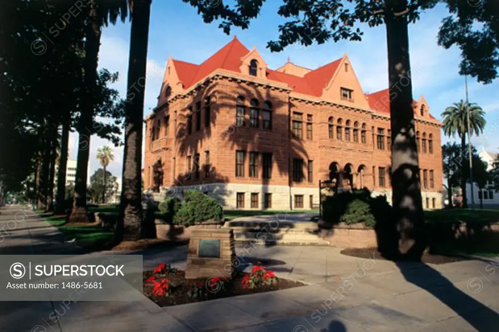 Facade of a courthouse, Old Orange County Courthouse, Santa Ana, California, USA