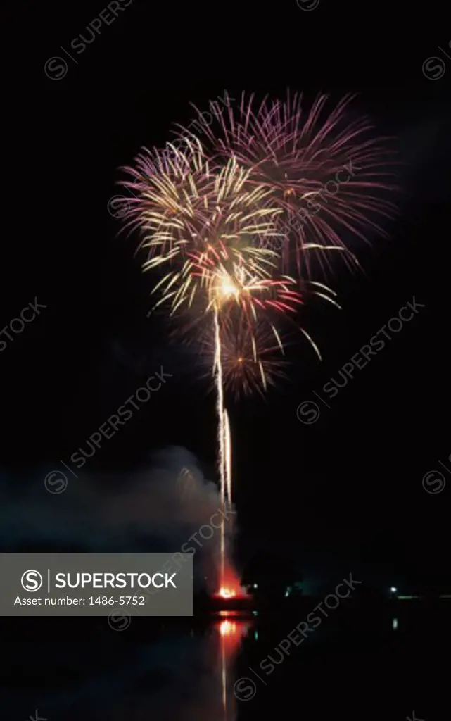 Low angle view of fireworks