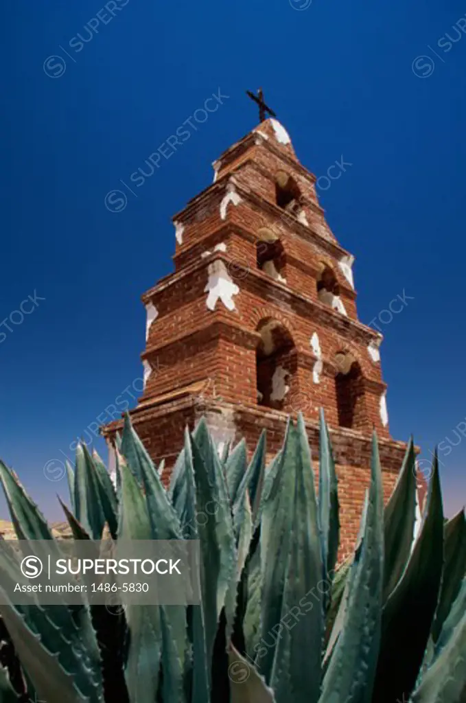 Low angle view of a church building, Mission San Miguel Arcangel, San Miguel, California, USA