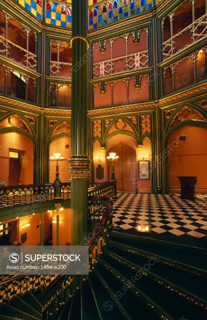 Interiors of a government building, Old Louisiana State Capitol, Baton Rouge, Louisiana, USA
