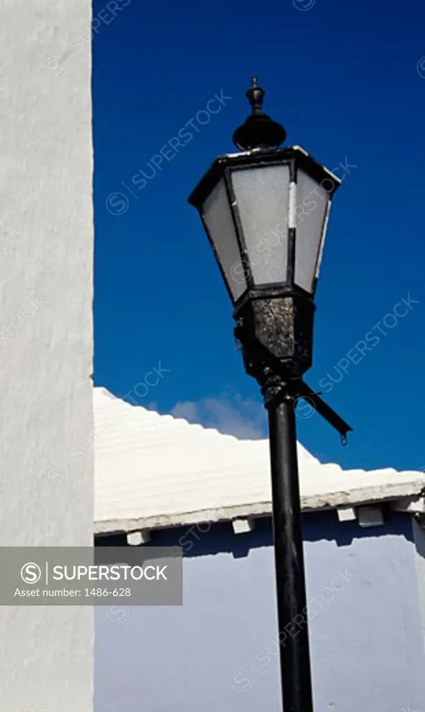 Low angle view of a lamppost, Tucker House Museum, St. George, Bermuda