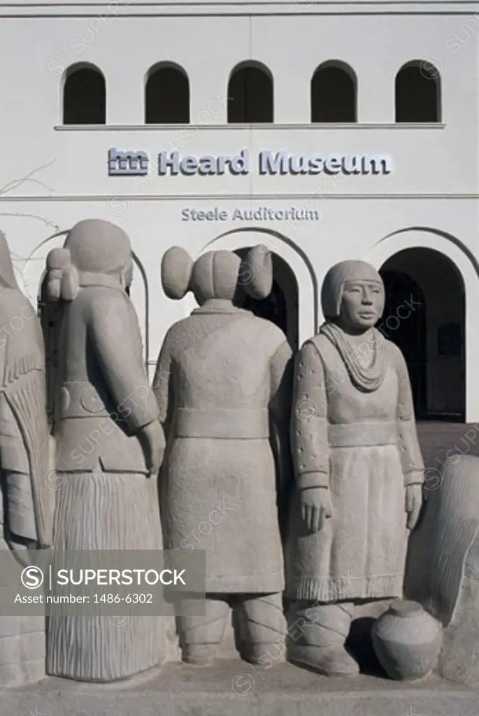 Tribal Greeting Sculpture Heard Museum Phoenix, Arizona, USA