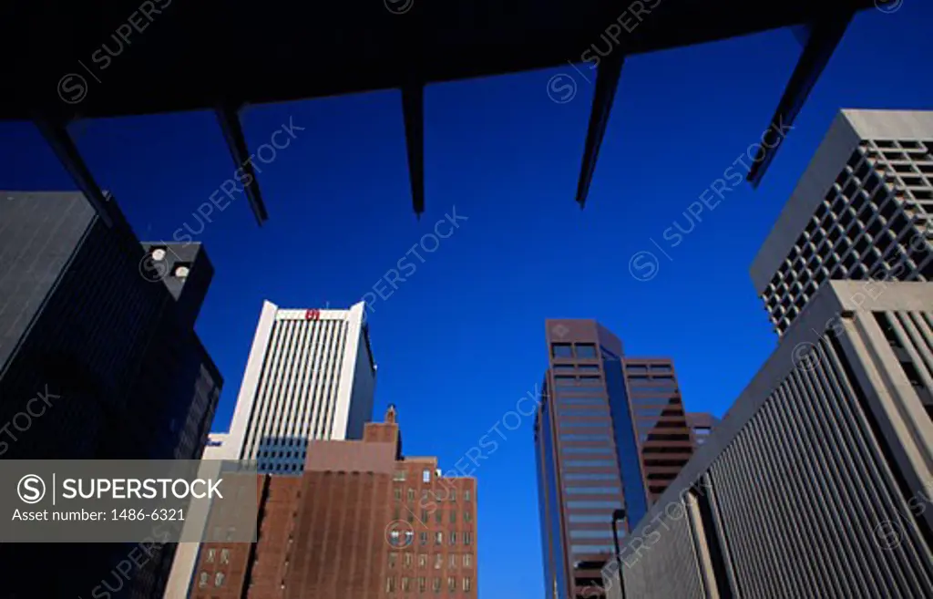 Low angle view of buildings in a city, Phoenix, Arizona, USA