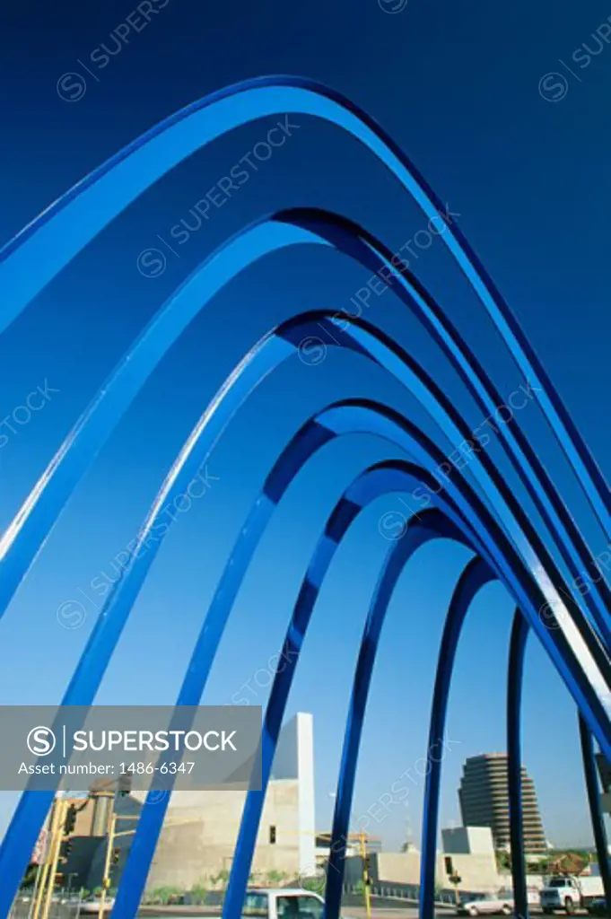 Low angle view of arched sculptures in a row, Phoenix, Arizona, USA
