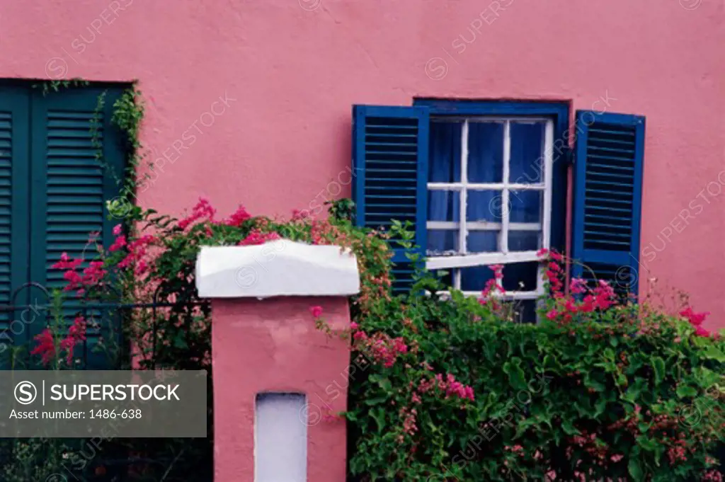 Facade of a house, St. George, Bermuda