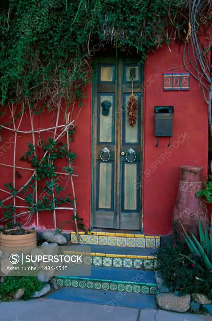 Front Door of a house, Tucson, Arizona, USA