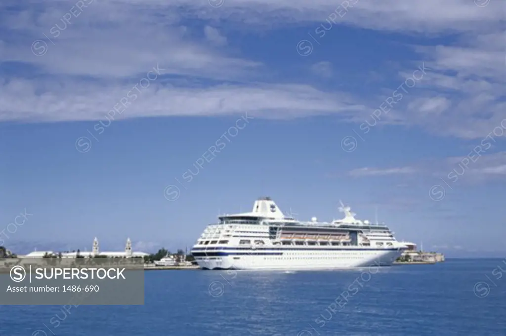 Cruise ship docked in a harbor, Royal Naval Dockyard, Bermuda