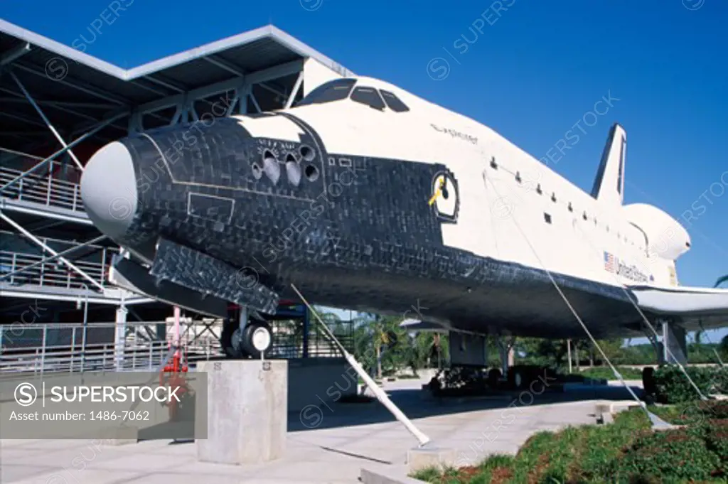 Low angle view of a space shuttle, Kennedy Space Center, Cape Canaveral, Florida, USA
