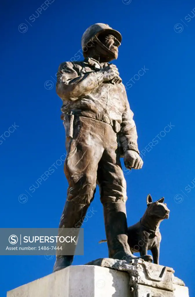USA, California, Chiriaco Summit, Patton Statue, General George Patton Memorial Museum