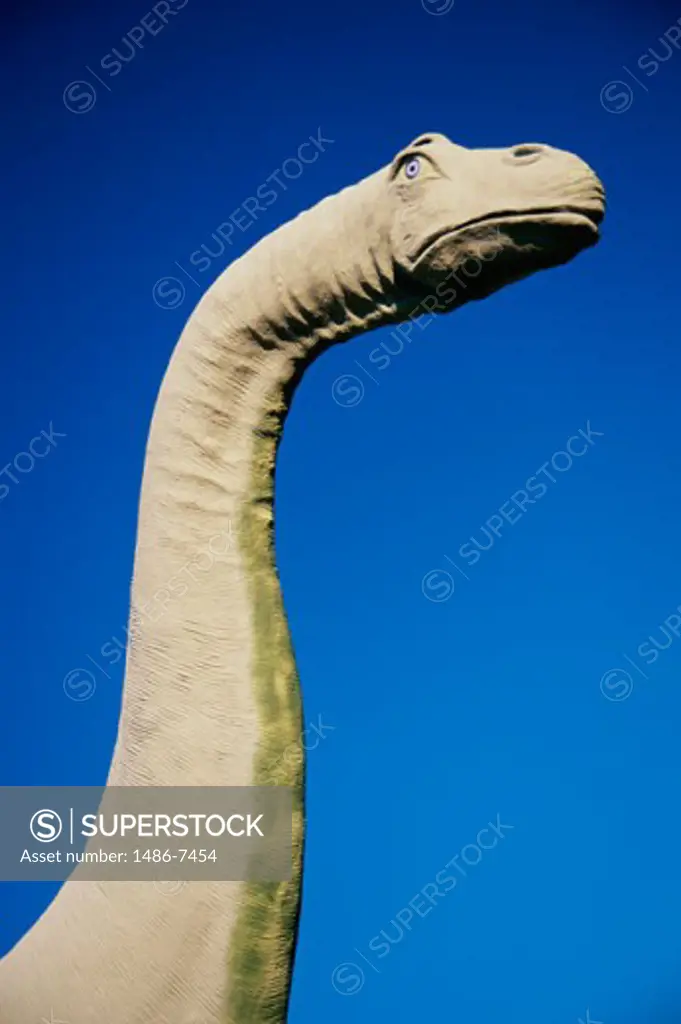 High section view of a statue of a dinosaur, Palm Springs, California, USA