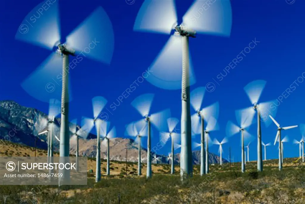 Array of Wind Generators, Palm Springs, California, USA