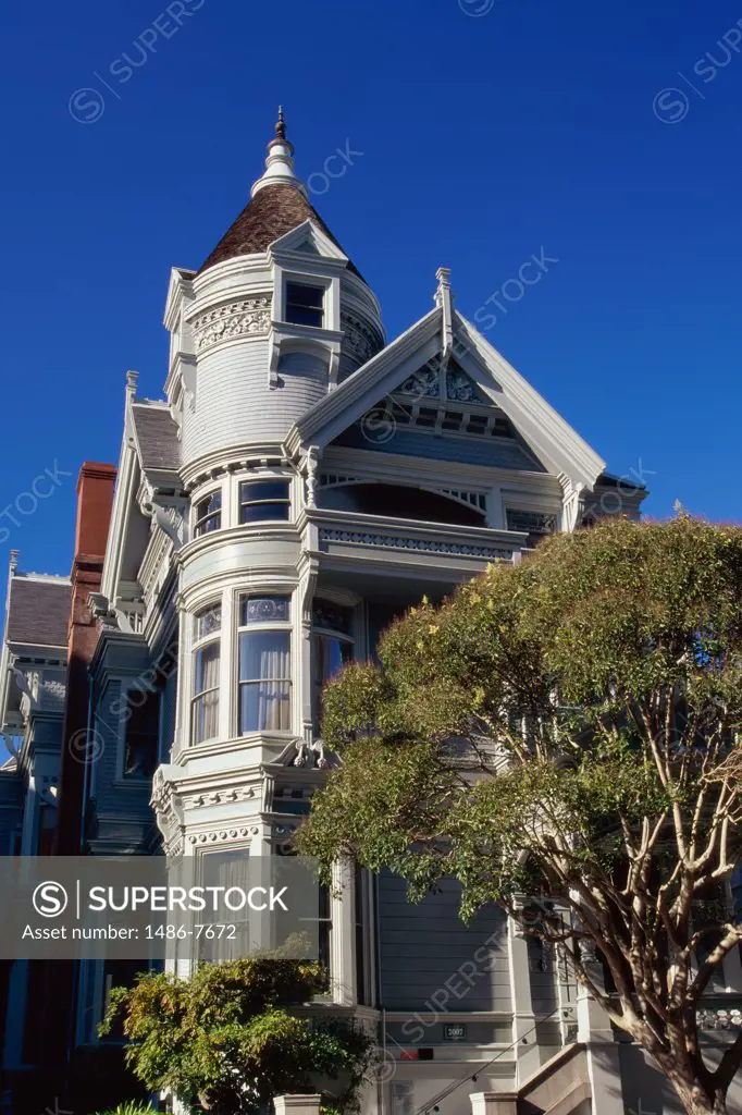 Low angle view of the Haas-Lilienthal House, San Francisco, California, USA