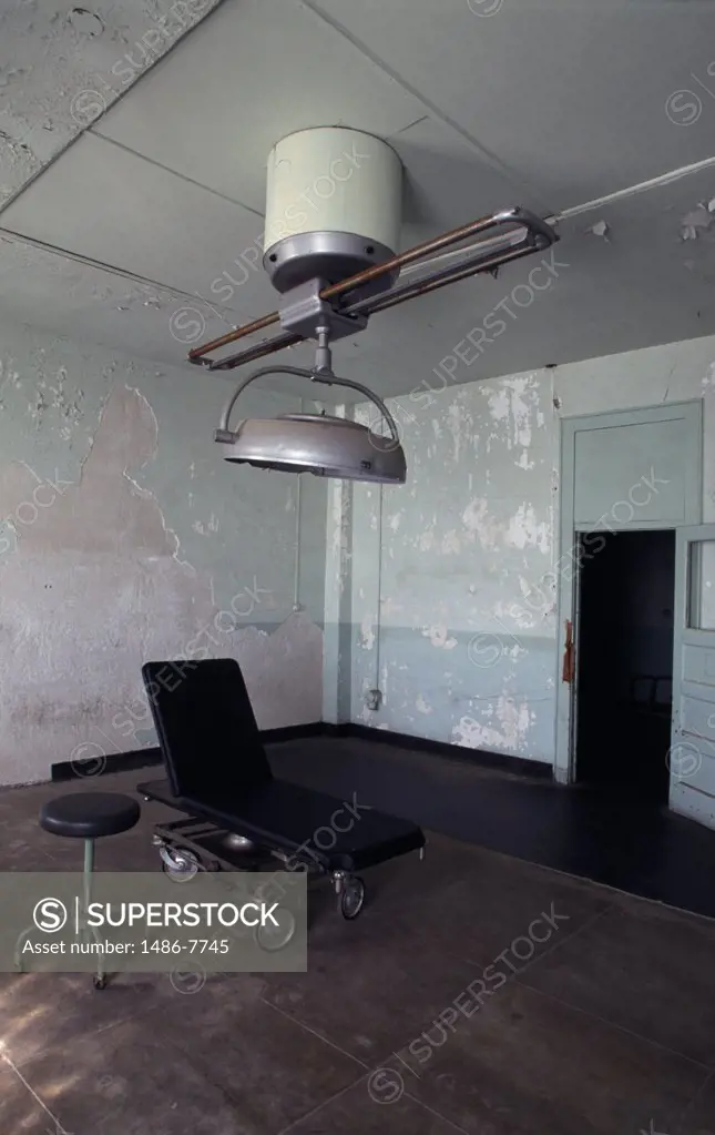 Interiors of an examination room in a prison, Alcatraz Island, San Francisco Bay, San Francisco, California, USA