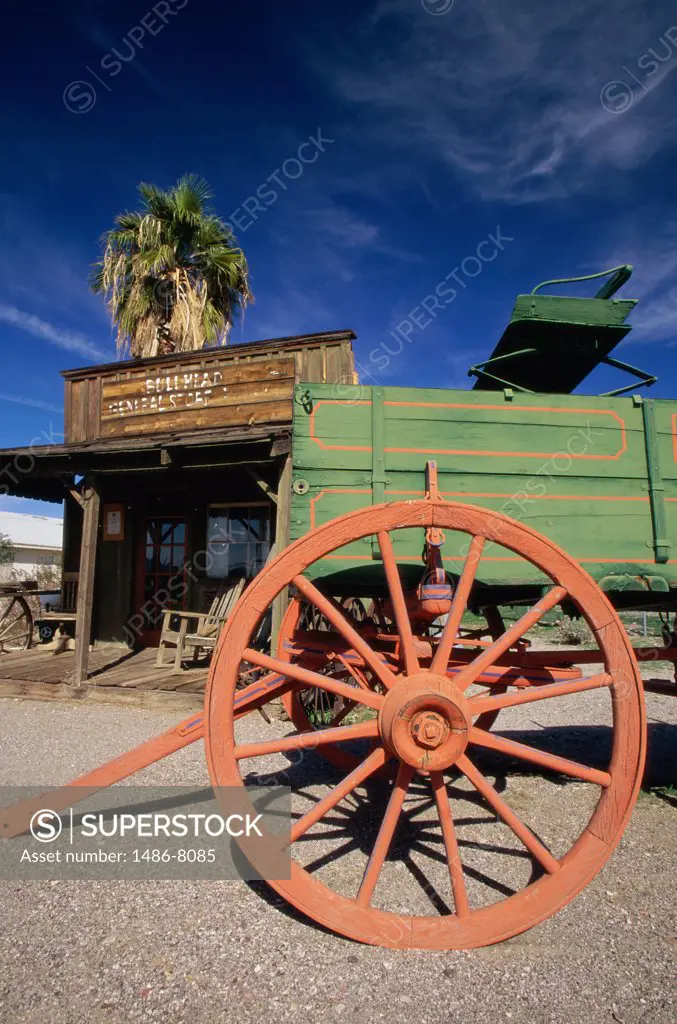 Low angle view of a wagon, Colorado River Museum, Laughlin, Nevada, USA