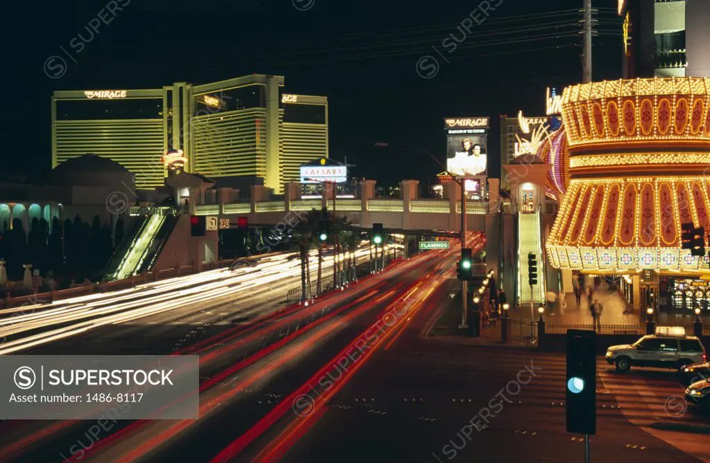 Traffic on the road in a city, Las Vegas, Nevada, USA