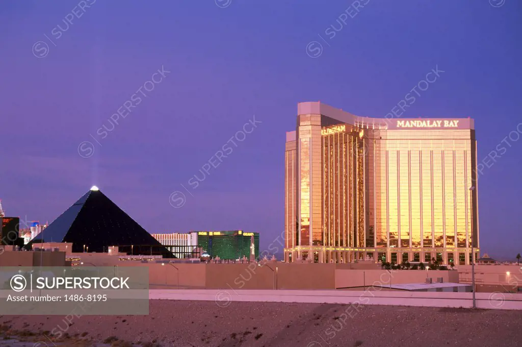Hotels in a city, Las Vegas, Nevada, USA