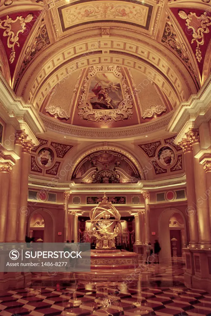 Interior of a hotel, Venetian Resort Hotel and Casino, Las Vegas, Nevada, USA