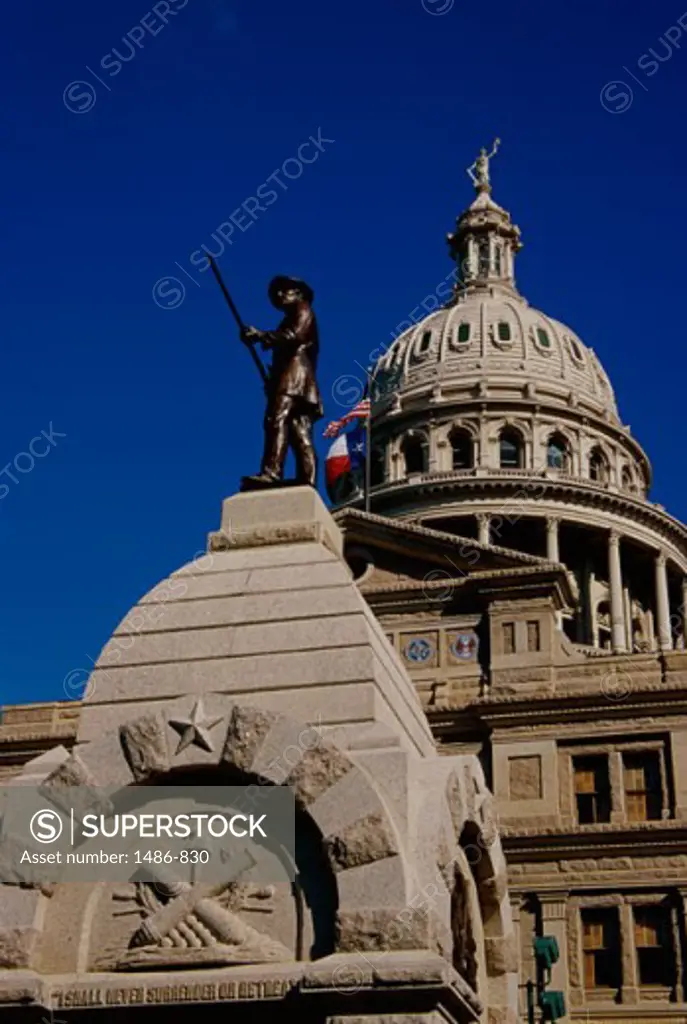 Low angle view of the Alamo Memorial, State Capitol, Austin, Texas, USA