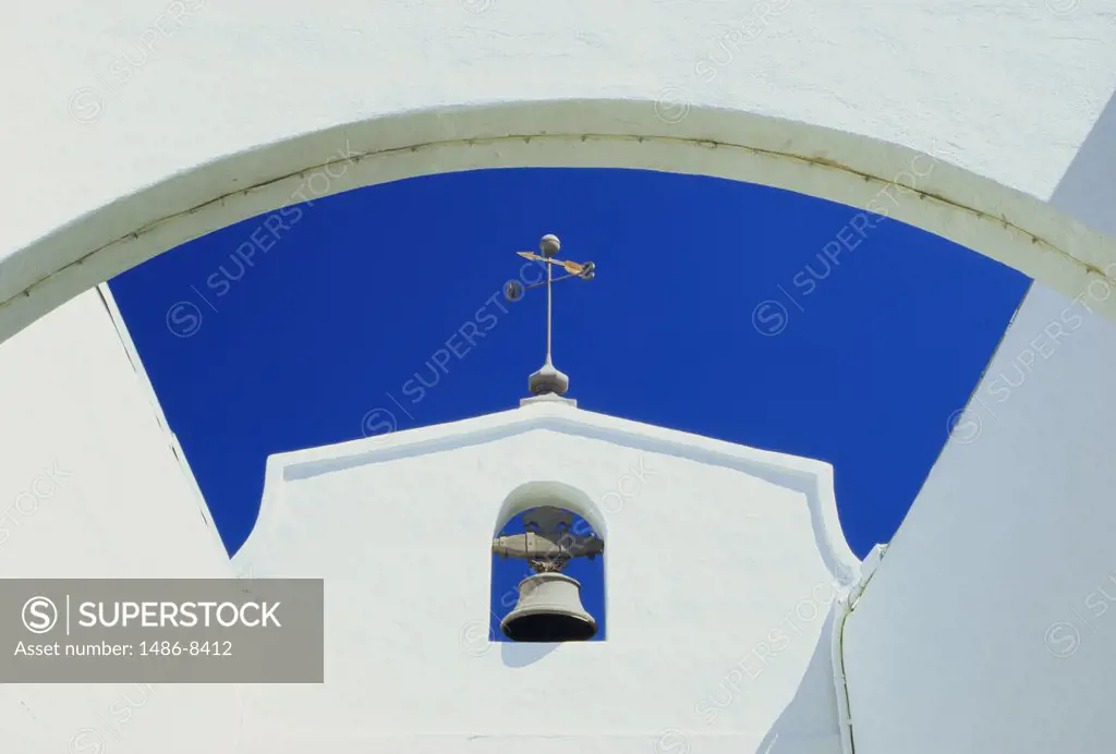 Bell on a wall, San Diego, California, USA