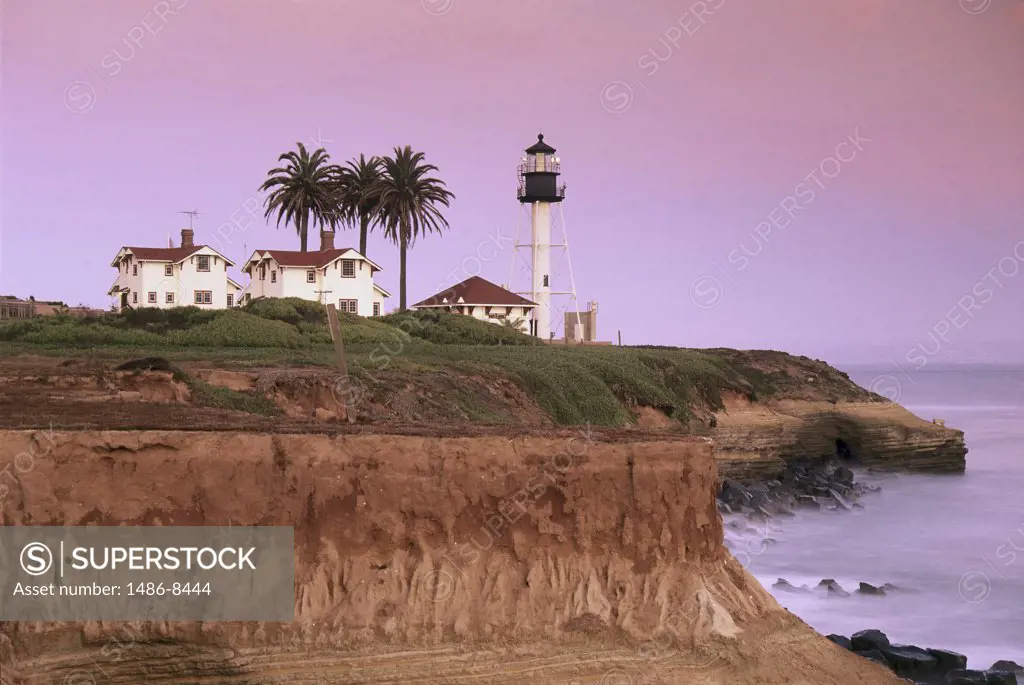 Lighthouse on the coast, New Point Loma Lighthouse, San Diego, California, USA