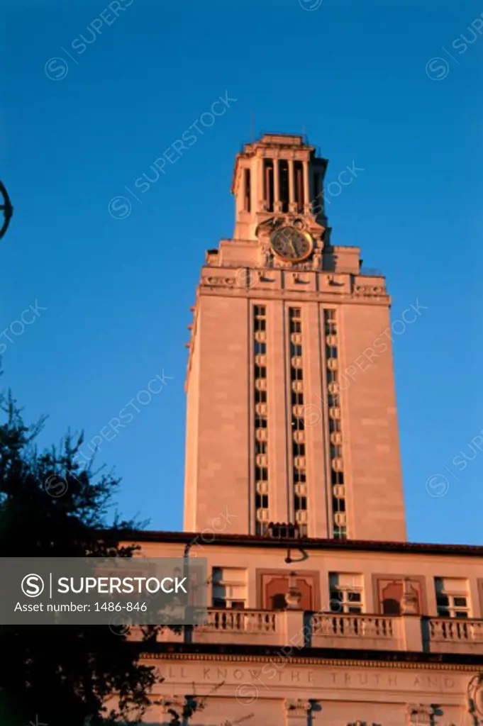 Low angle view of an educational building, University of Texas, Austin, Texas, USA